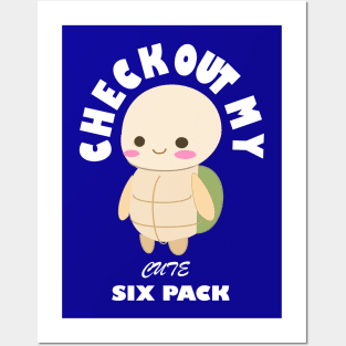 check out my six pack turtle cute t-shirt Posters and Art